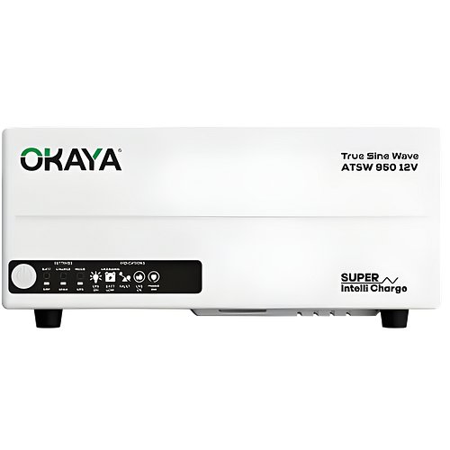 Okaya ATSW 1900 Inverter for Home, Office & Shops | 1650VA/24V Pure Sinewave | Supports 2 Inverter Battery | LED Display