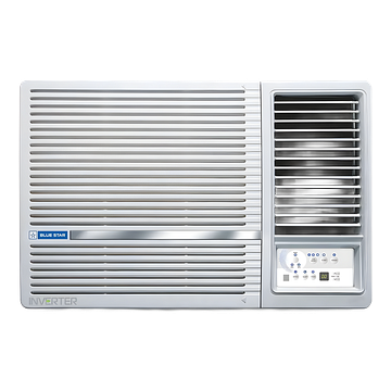Blue Star 1.5 Ton 3 Star Inverter Window AC (Copper, Turbo Cool, Hydrophilic Blue Fins, Dust Filters, Self-Diagnosis, WIE318L, White)