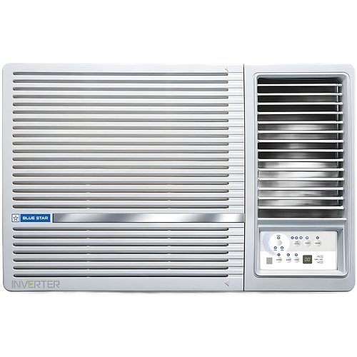 Blue Star 1.5 Ton 3 Star Inverter Window AC (Copper, Turbo Cool, Hydrophilic Blue Fins, Dust Filters, Self-Diagnosis, WIE318L, White)