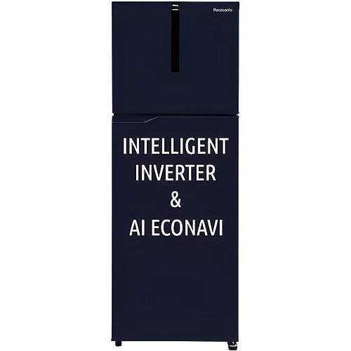 Panasonic 260 L Double Door 2 Star AI Enabled Inverter Technology Frost Free Refrigerator (NR-TH272BPAN, Ocean Blue, Jumbo Fresh Vegetable Basket, Net Capacity 237L)