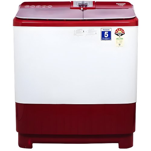 Panasonic 7 kg 5 Star Semi-Automatic Top Loading Washing Machine with Powerful Motor (NA-W70B5RRB, Red, Active Foam System)