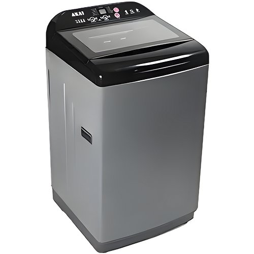 Akai AKFA-80DGGR, 8 KG Fully Automatic Top Load Machine with One Touch Spin Function, Magic Filter with Waterfall and Rust Proof Body, Grey