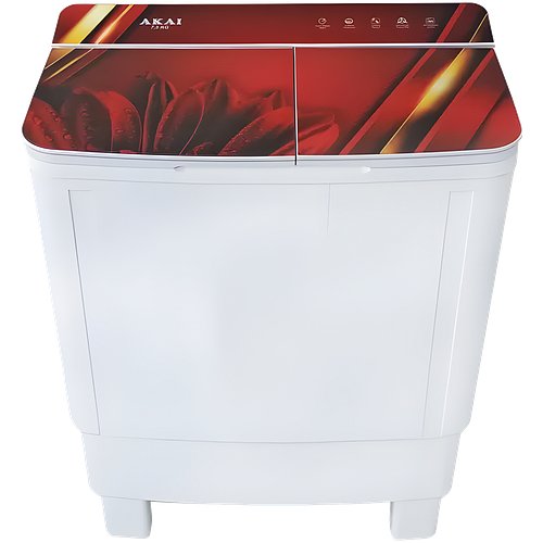 Akai 7.5 KG Semi Automatic Top Load Washing Machine Red (AKSA - 75CRFG)