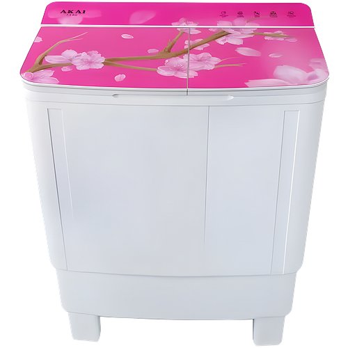 Akai 7.5 KG Semi Automatic Top Load Washing Machine Pink (AKSA - 75CPFG)