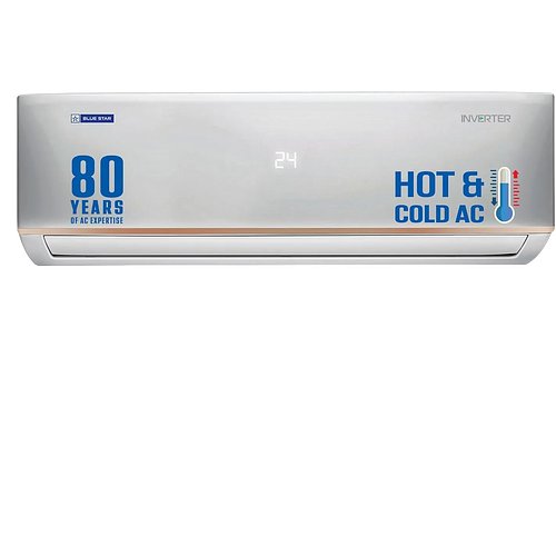 Blue Star 1.5 Ton 3 Star Hot and Cold, 60 Months Warranty, Inverter Split AC (Copper, Convertible 5 in 1 Cooling, Multi Sensors, Self Diagnosis, IC318DNUHC, White)