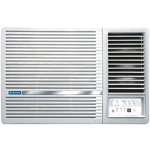 Blue Star 2024 Model 1.5 Ton 3 Star Window AC - Pearl white (WFD318L, Copper Condenser)