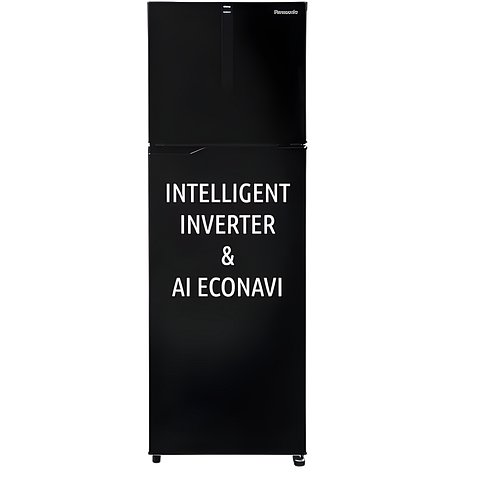 Panasonic 280 L Double Door 3 Star AI Enabled Inverter Technology Frost Free Refrigerator (NR-TH292CPKN, Diamond Black, Jumbo Fresh Vegetable Basket, Net Capacity 256L)