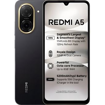 Redmi A5 Black 64GB 3GB RAM Smartphone | Cayroshop Redmi A5 Black 64GB 3GB RAM Smartphone | Cayroshop