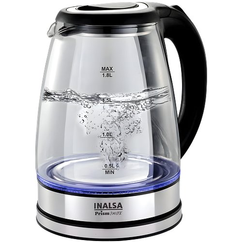 Inalsa Prism Inox Electric Kettle (1.8 L, Black, Silver)