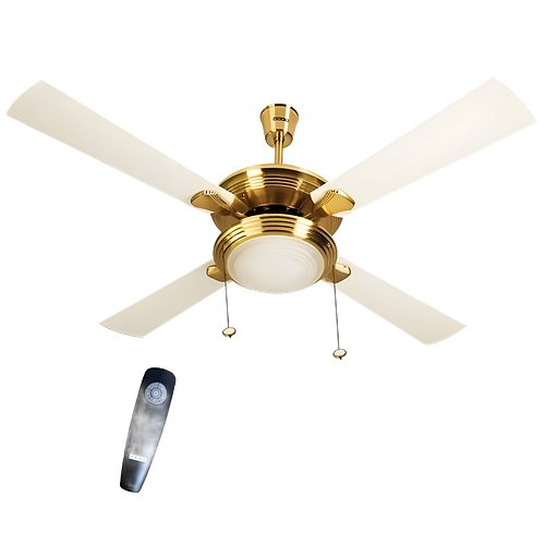 Usha Fontana One 1270mm ISI Ceiling Fan with Decorative Lights (Gold Ivory)