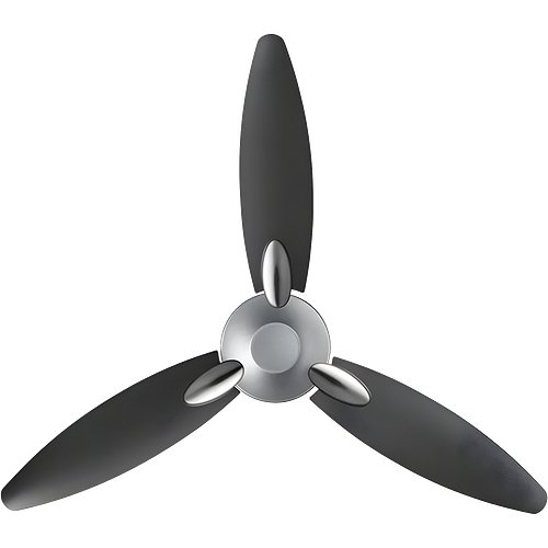 Usha Bloom Daffodil Goodbye 1250 mm 3 Blade Ceiling Fan (Anti Dust | Sparkle Grey, Black)