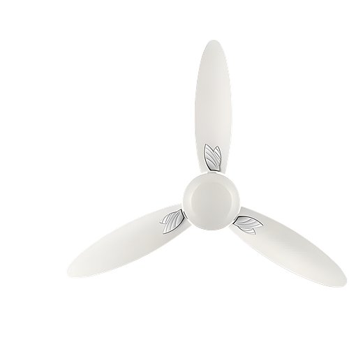 Usha Bloom Magnolia 1250mm 3 Blade Copper Motor Ceiling Fan (Dust Resistant, Sparkle White)
