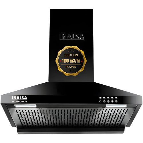 Inalsa Ekon 60BKBF Wall Mounted Black 1050 CMH Chimney