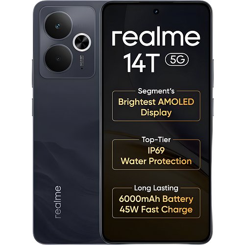 Realme 14T 5G (Obsidian Black, 256 GB) (8 GB RAM)
