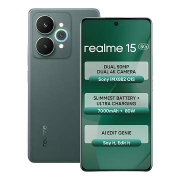 Realme 15 5G (Velvet Green, 256 GB) (8 GB RAM)