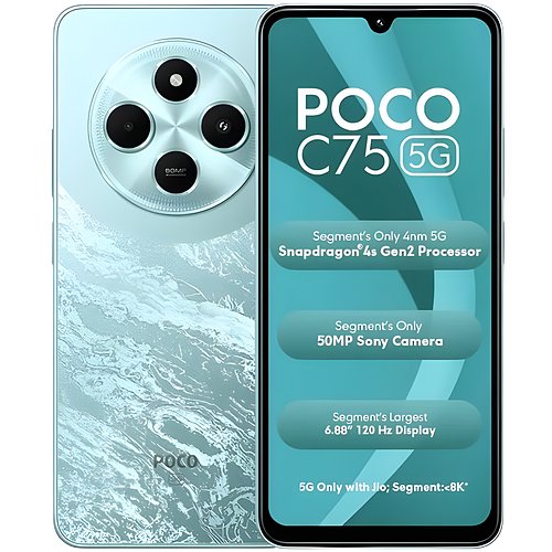 Poco C75 5G (Aqua Bliss, 128 GB) (4 GB RAM)