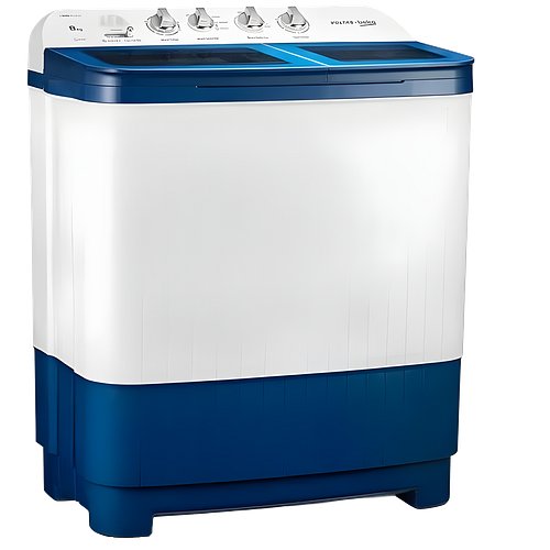 Voltas Beko by A Tata Product 8 kg Semi Automatic Top Load Washing Machine with In-built Heater White (WTT80DBLG)