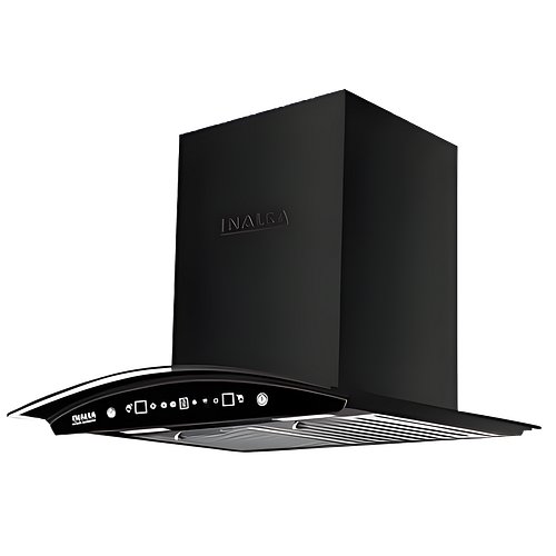 Inalsa Cooker Hood – 60 cm Auto Clean Chimney with 1250 m³/hr Suction, Motion Sensor, Touch Control, Baffle Filter, Black Powder Coated, Feama 60BKMAC, Lifetime Warranty