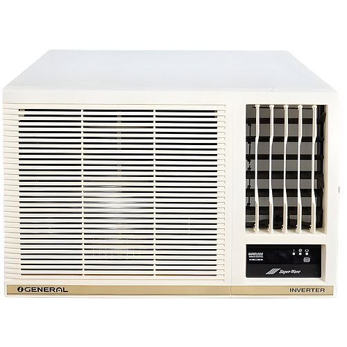 OGeneral Chaa Series 1.8 Ton 4 Star Inverter Window AC with Super Wave Technology,Anti Bacterial Filter (2023 Model Copper AXGB22CHAA-B, White)