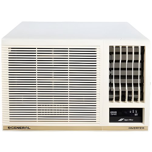 O-General Chaa Series 1.5 Ton 4 Star Inverter Window AC with Super Wave Technology, Anti Bacterial Filter (2023 Model Copper AXGB18CHAA-B, White)