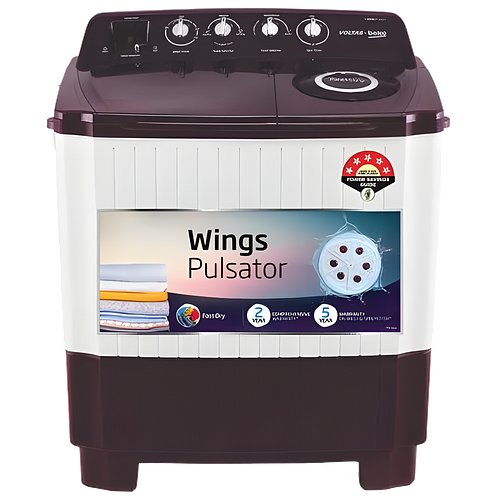 Voltas Beko 9 kg Semi Automatic Top Load Washing Machine, Burgundy, BRSSWH4PTR0