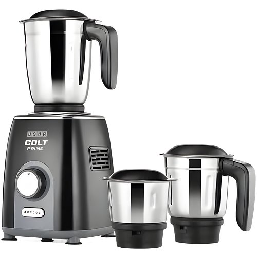 USHA Colt Prime 500 W Mixer Grinder (Colt Prime Mixer Grinder | 500W | 3 Stainless Steel Jars | Copper Motor | Black | 3 Jars | Black)