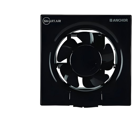 ANCHOR by Panasonic Smart Air 200mm Ventilation Fan | Exhaust Fan for Home, Office, Kitchen and Bathroom (Black)