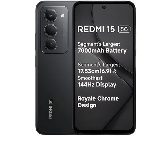 Redmi 15 5G (6GB RAM/128GB Storage) Midnight Black