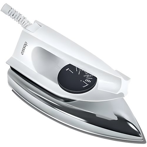 Maharaja Whiteline Plastic 1000 Watts Classico Dry Iron, 1000 Watts |Adjustable Temperature Control | Isi Centified | Non-Stick Soleplate | Indicator Light | (White)