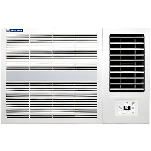Blue Star 2 Ton 3 Star Fixed Speed Window AC (Copper, Turbo Cool, Fan Modes-Auto/High/Medium/Low, Hydrophilic Blue Fins, Dust Filters, Self-Diagnosis, WFE324L, White)