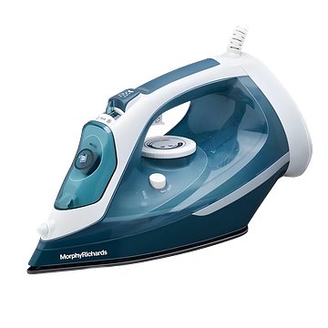 Morphy Richards Turbo Steam 2200W Steam Iron, White and Sage green, 2200 watts, ceramic