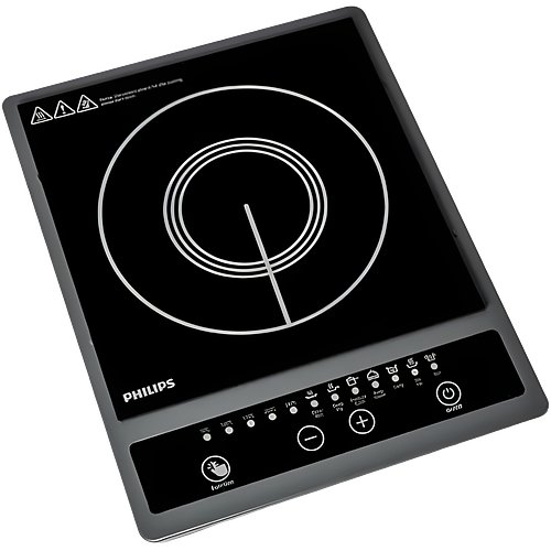 Philips HD4934/00 1300W Induction Cooktop with Triple MOV for 4kW surge protection with soft touch control | 7 Preset Menus | 3 Years warranty on Coil