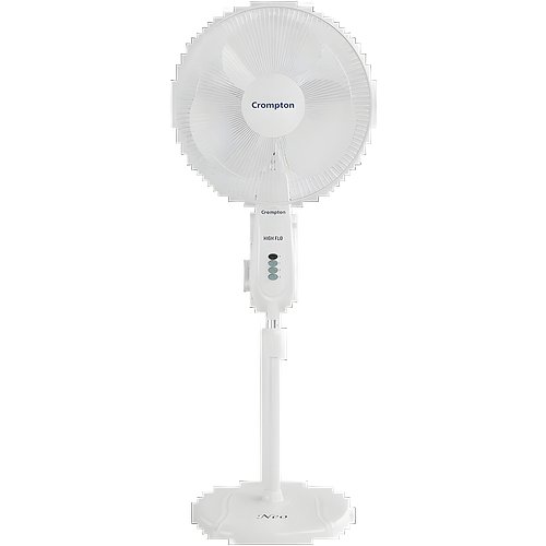 Crompton High Flo Neo High Speed 400 mm (16 inch) 50W Oscillating Pedestal Fan (KD White)