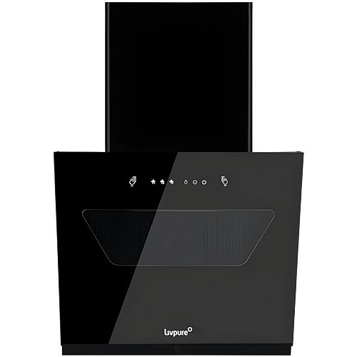 Livpure Drift 60 1350 m3/hr Slant | Filterless Autoclean Kitchen Chimney|10 Yr Warranty On Motor, 2 Yr Comprehensive |Touch & Gesture Control, Black