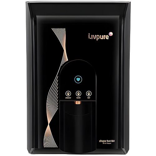 LIVPURE LIV-ZINGER-HOT-UV 6.5 L UV + UF + Copper Water Purifier 5 STAGE ADVANCED PURIFICATION | INSTANT HOT, WARM AND AMBIENTWATER (Black)