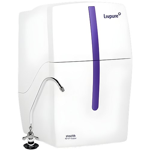 Livpure Stealth Under The Counter Water Purifier, RO+UV 6 Stage Purification Technology, 7L Storage Tank, Sleek And Compact Design