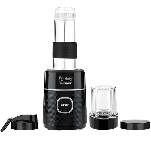 Prestige Nutri-Jet 450 W Juicer Mixer Grinder (450W Motor | 2 Jars | Black)