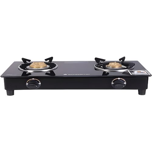 Wonderchef Ultima Glass Manual Gas Stove (2 Burners)
