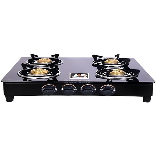 Wonderchef Ultima Glass Manual Gas Stove (4 Burners)