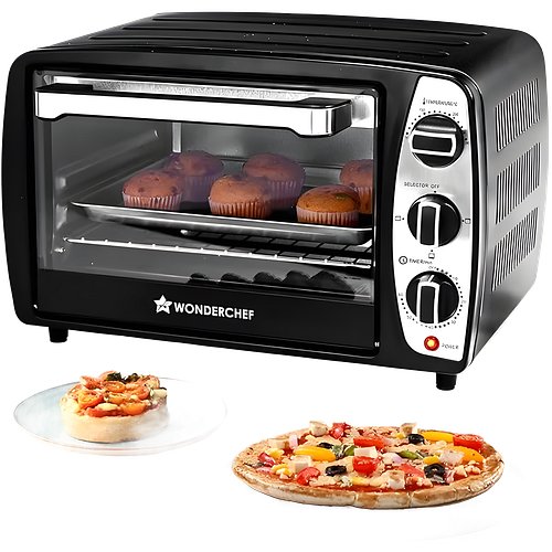 Wonderchef Oven Toaster Griller (OTG) 17 L | Bake, Grill, Roast | Auto-Shut Off | Heat-Resistant Tempered Glass | Customised Time & Temperature Control | Easy to Clean | 2 Year Warranty