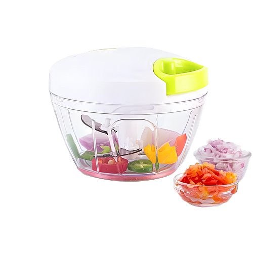 Wonderchef Classic String Vegetable Chopper & Whipper | Vegetable Cutter | Dip Whipper | Anti Slip | 3 Stainless Steel Blades, 300 ml
