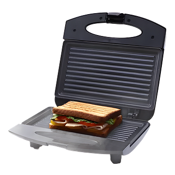 Wonderchef Acura Plus Sandwich Maker | 750W | Non-stick Aluminium Grill Plates | For Crispy Toast Sandwiches | Cool-touch Body with LED Indicator Lights | Easy to Clean | 2-year Warranty | Black