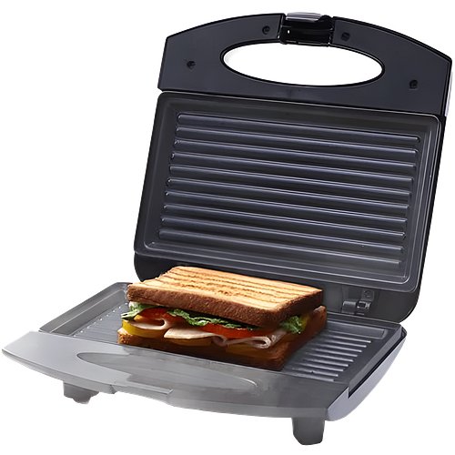 Wonderchef Acura Plus Sandwich Maker | 750W | Non-stick Aluminium Grill Plates | For Crispy Toast Sandwiches | Cool-touch Body with LED Indicator Lights | Easy to Clean | 2-year Warranty | Black