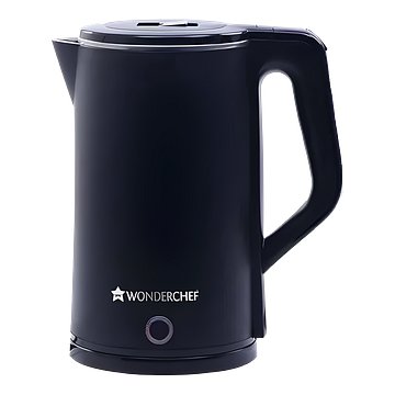 Wonderchef Cool Touch Electric Kettle 1500W with Stainless Steel Interior | 1.8L Capacity | 1 Years Warranty | Black