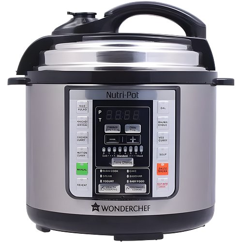 Wonderchef Nutri-Pot Electric Pressure Cooker with 7-in-1 Functions|18 pre-set functions|Pressure Cooking, Saute/Pan Frying, Slow Cooking, R-41236756 |3L capacity