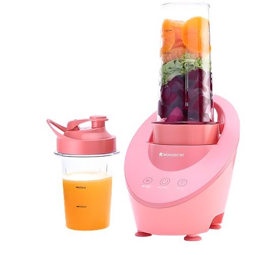 Wonderchef Magneto Blender | Smoothie & Juice Maker | World’s Safest with Magnetic Induction Tech | Variable Speed | Automatic with 60-sec auto-stop | Portable with Sipper Jar | Coral| 2-Year Warranty
