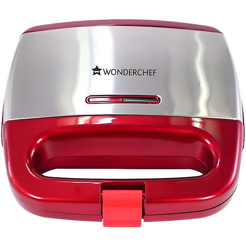 Wonderchef Crimson Edge Non-Stick Electric Griller, Sandwich Maker, Toaster |750 Watt| Auto Temp Control, LED Indicator| Non-Stick Coated Plates, Cool Touch Handle, Buckle Clip Lock| 2 Year Warranty