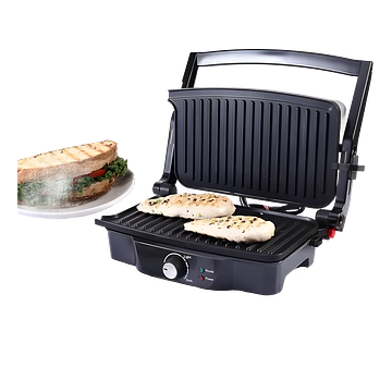 Wonderchef Sanjeev Kapoor Tandoor| Electric Contact Grill & Sandwich Maker |3-in-1 Appliance|1500 Watt|180 Degree Grilling|Cool Touch Handle|Auto Shut Off|LED Indicator|2 Year Warranty|Black & Silver