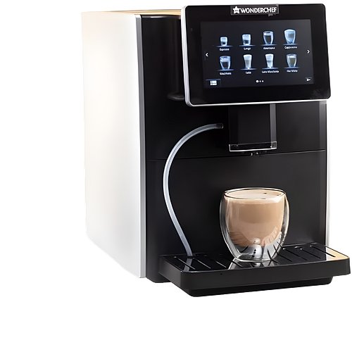 WONDERCHEF Regalia Fully Automatic Coffee Machine with Large 7 Inches Display | For brewing Americano, Cappuccino, Latte, Macchiato, Flat White, Espresso | Bean-To-Cup Coffee at 19 bar pressure