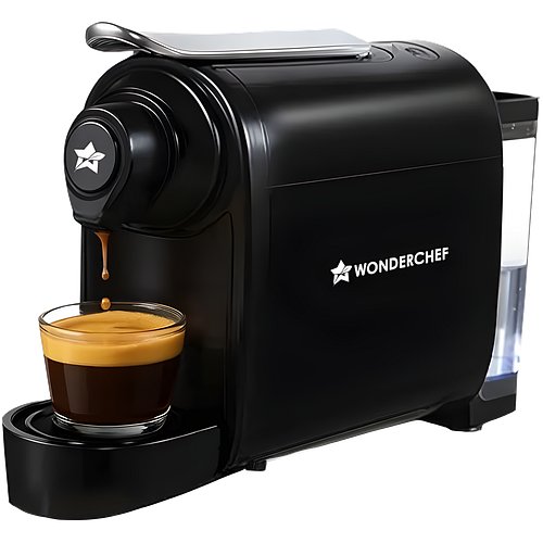 Wonderchef Regalia Capsule Coffee Machine with Frother | Perfect espresso shots for Cappuccino, Latte and Americano | 3 Coffee Shot options - Ristretto, Espresso, Lungo | 1400W | 2 Year Warranty